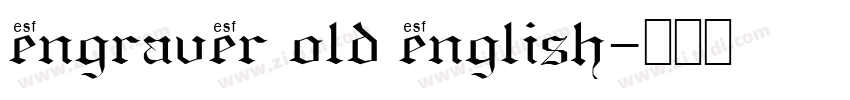 engraver old english字体转换